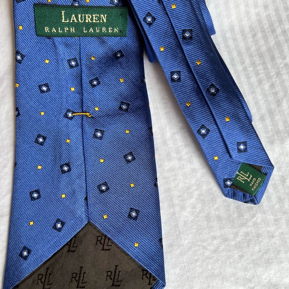 Ralph Lauren Classic Blue Tie - Picture 2 of 4